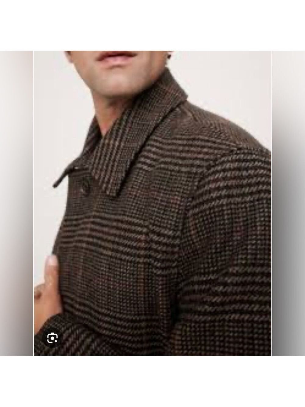 Banana Republic Wool Italian Plaid Car Coat Overcoat NWT L Career Corpcore - Picture 3 of 6